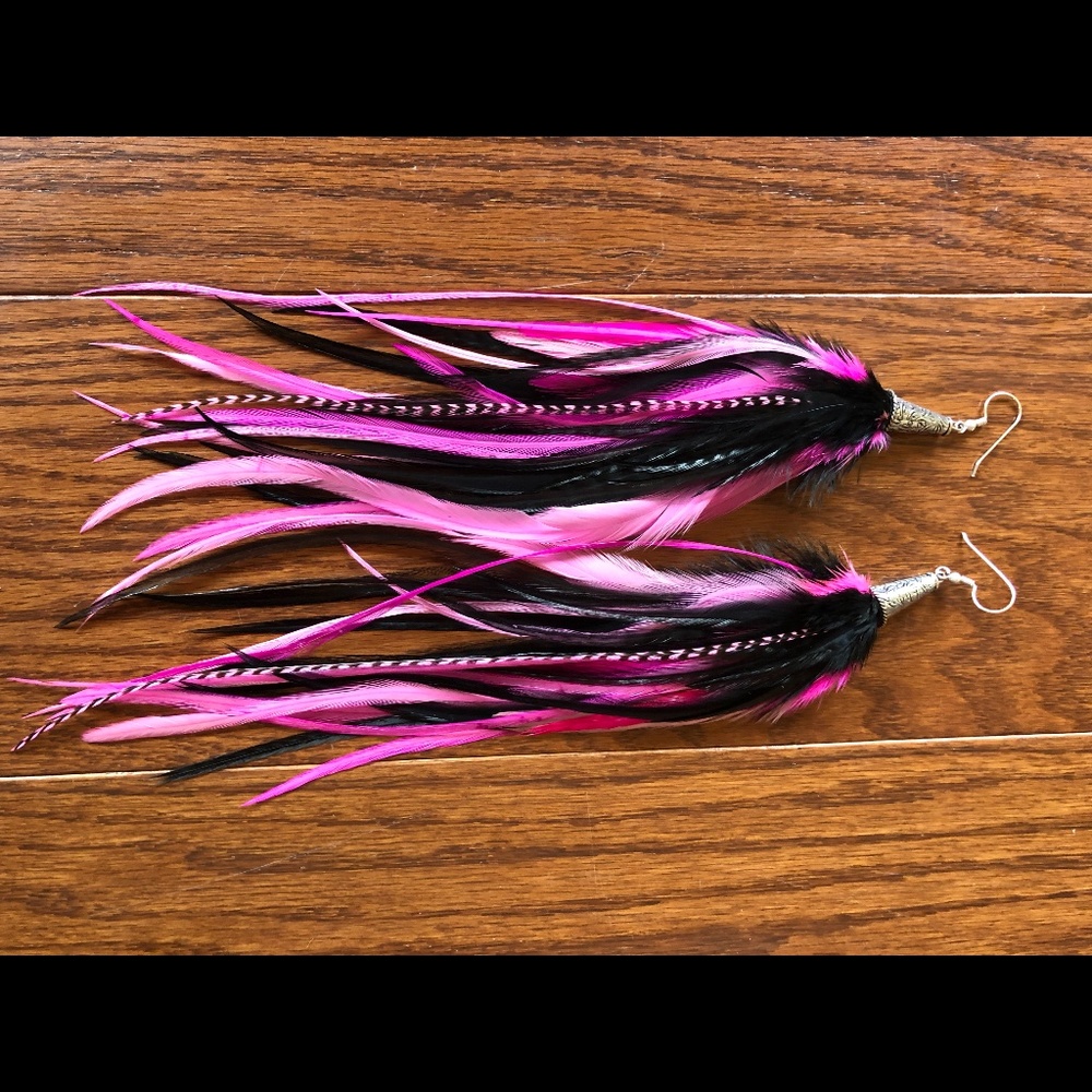 Real Feather Earrings ~ CELEBRATE - Picture 5 of 9